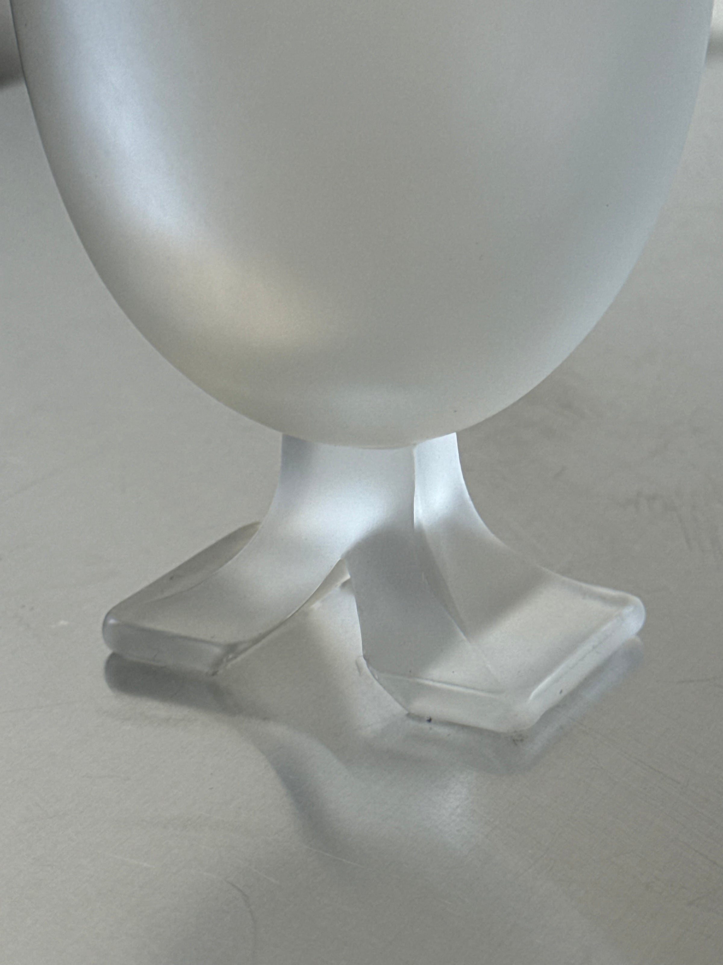 Set of 4 crystal frosted cocktail glasses