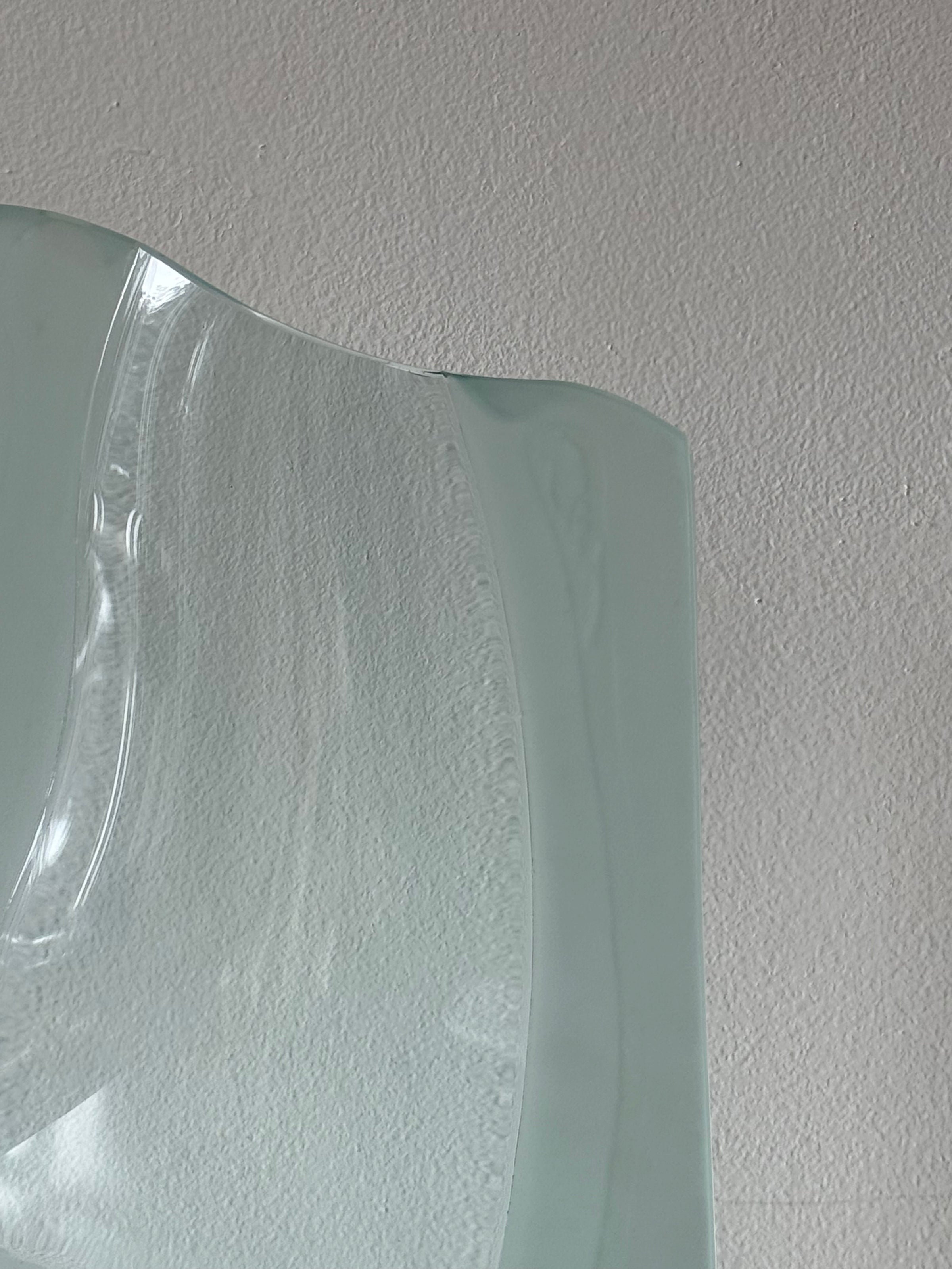 Modern Art Frosted Blue Glass Vase