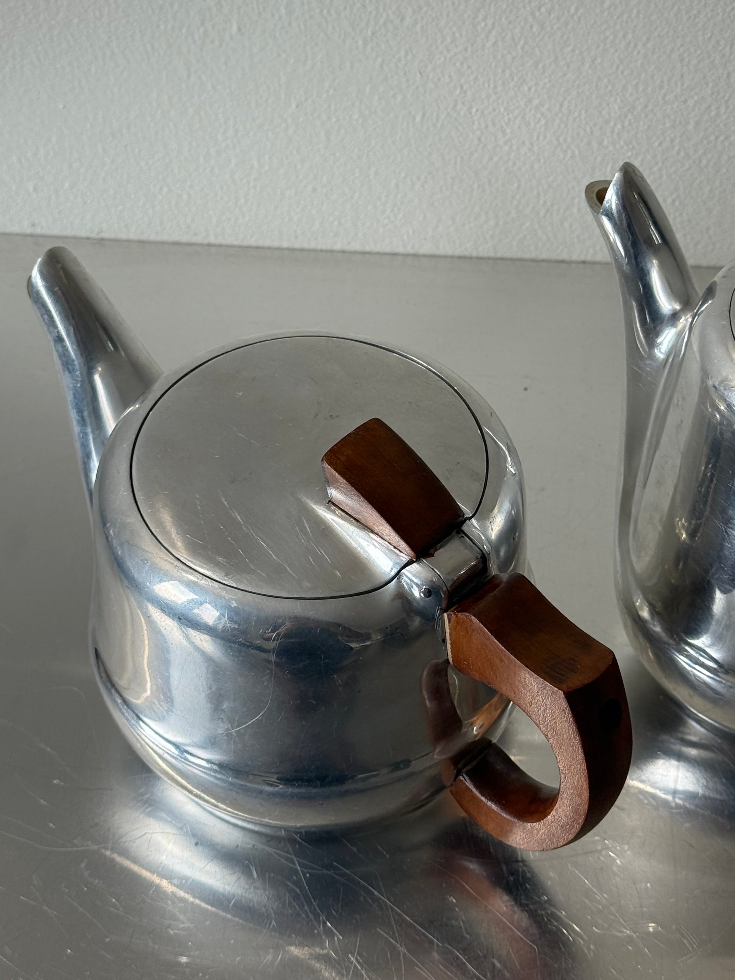 Vintage British Picquot Ware Tea Coffee Set