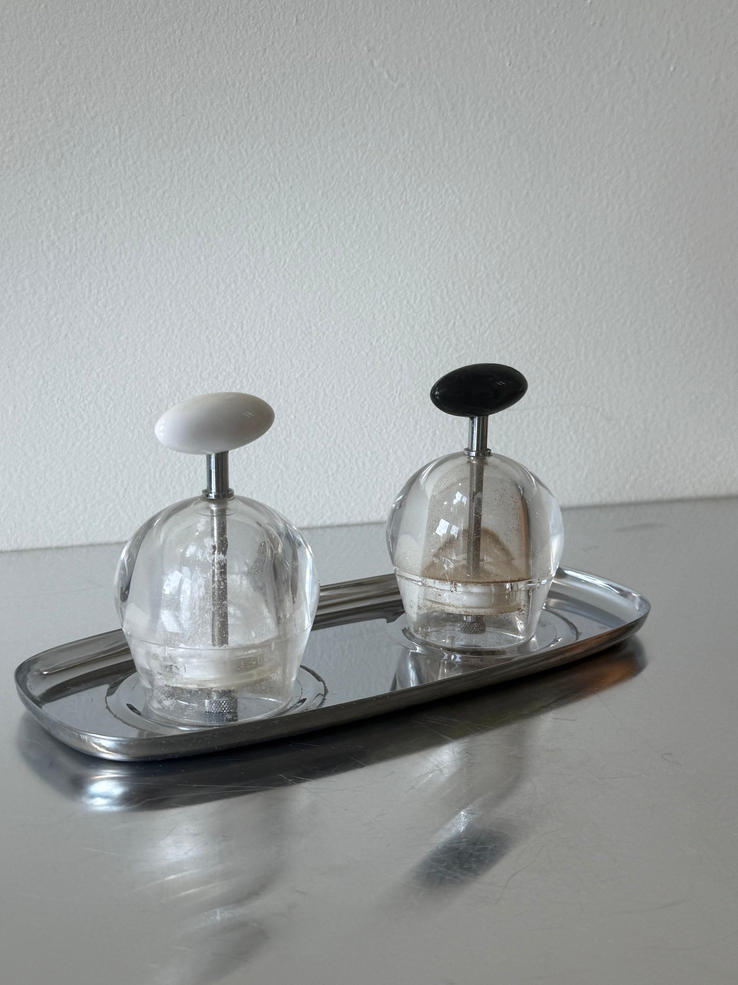 Peppino Vintage Salt & Pepper
Shakers with Plate by C.Jorgensen
for Bodum