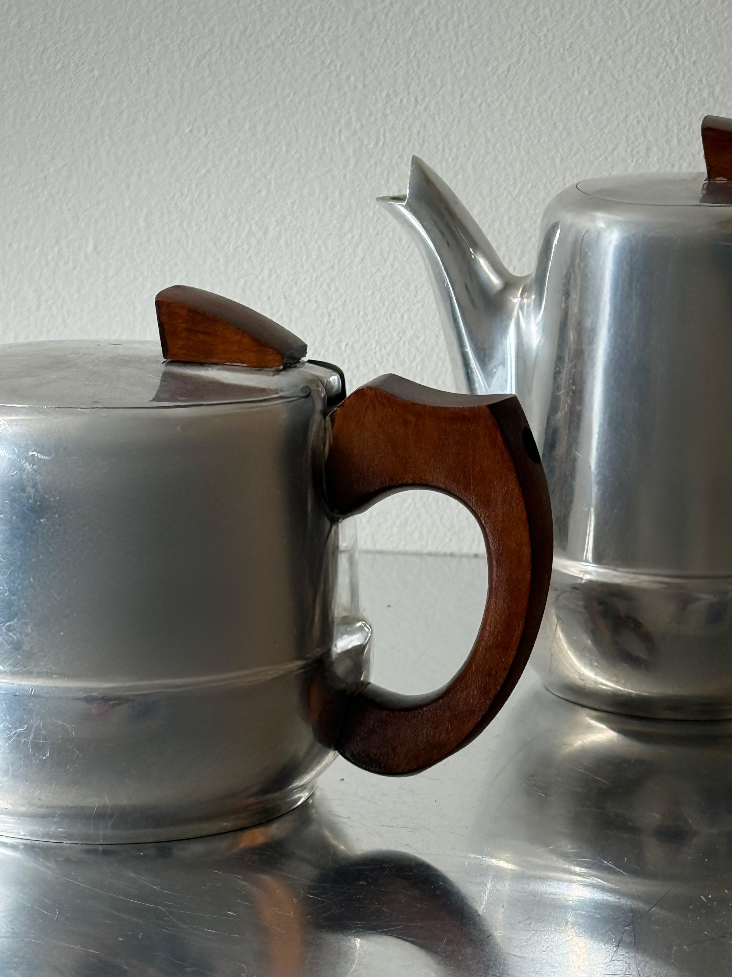 Vintage British Picquot Ware Tea Coffee Set