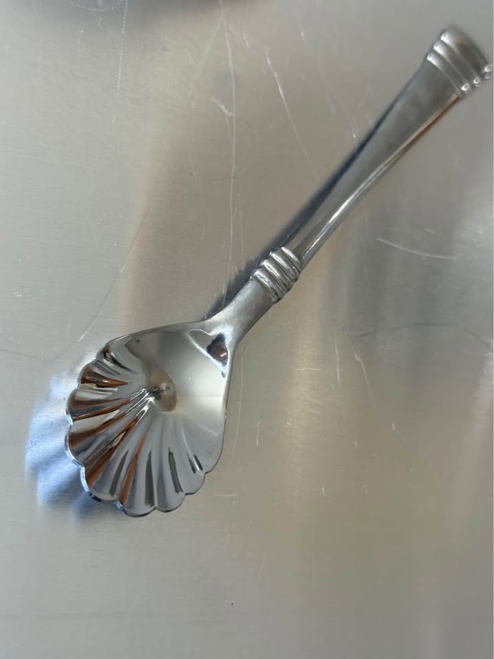 Stainless Steel Sugar Dish with Heritage Seashell Spoon