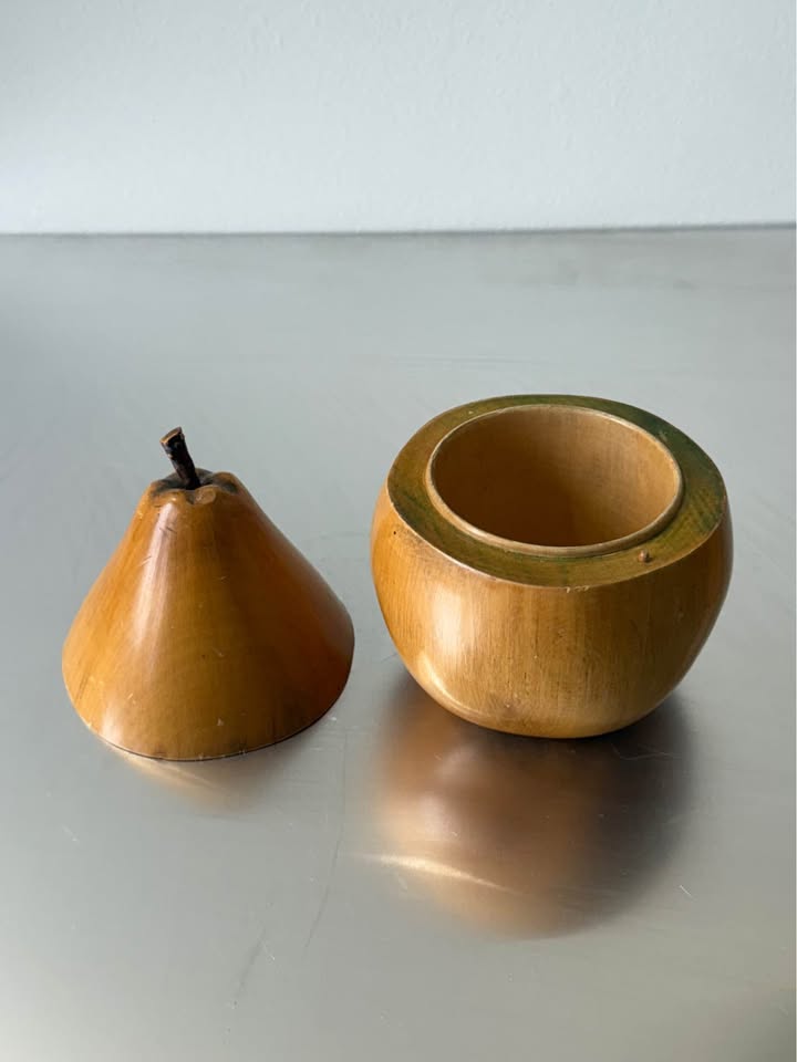 Italian Pear Shape Wooden Caddy