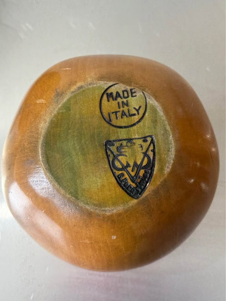 Italian Pear Shape Wooden Caddy