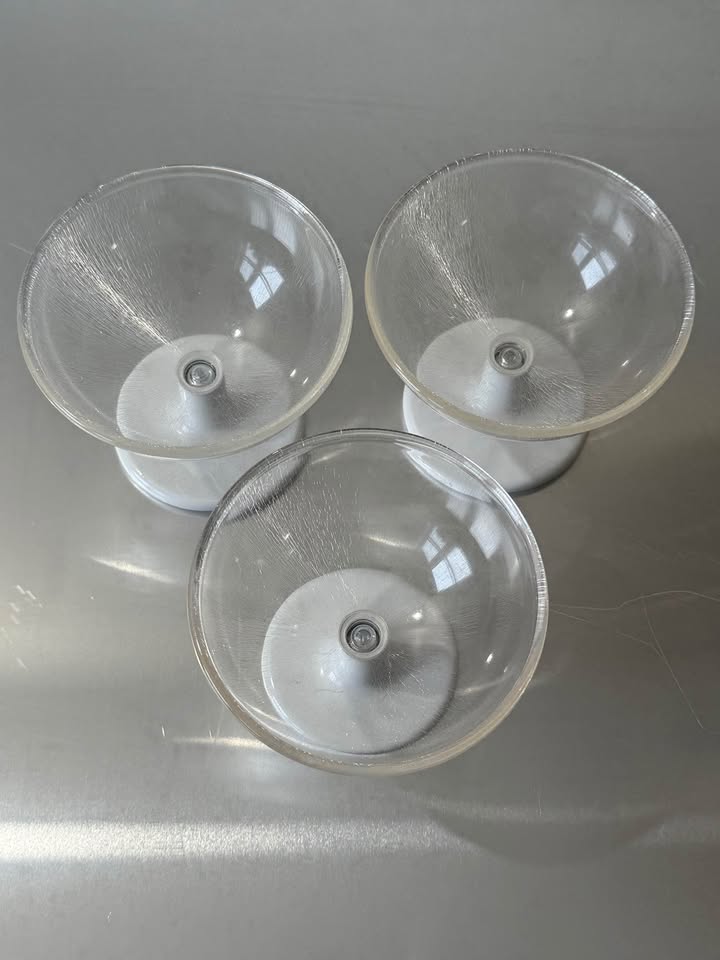 Set of 3 Vintage Pino Spagnolo Biesse Goblets