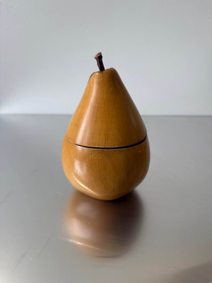 Italian Pear Shape Wooden Caddy