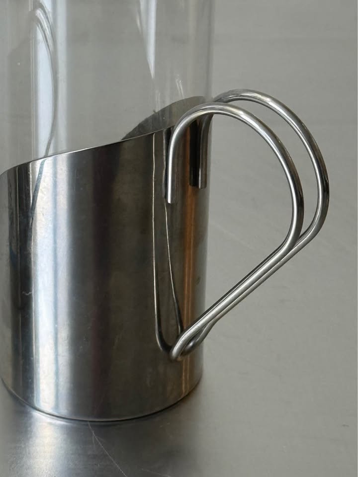 Set of 2 Danish Coffee Glasses with removable stainless steel