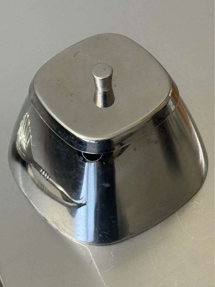 Stainless Steel Sugar Dish with Heritage Seashell Spoon
