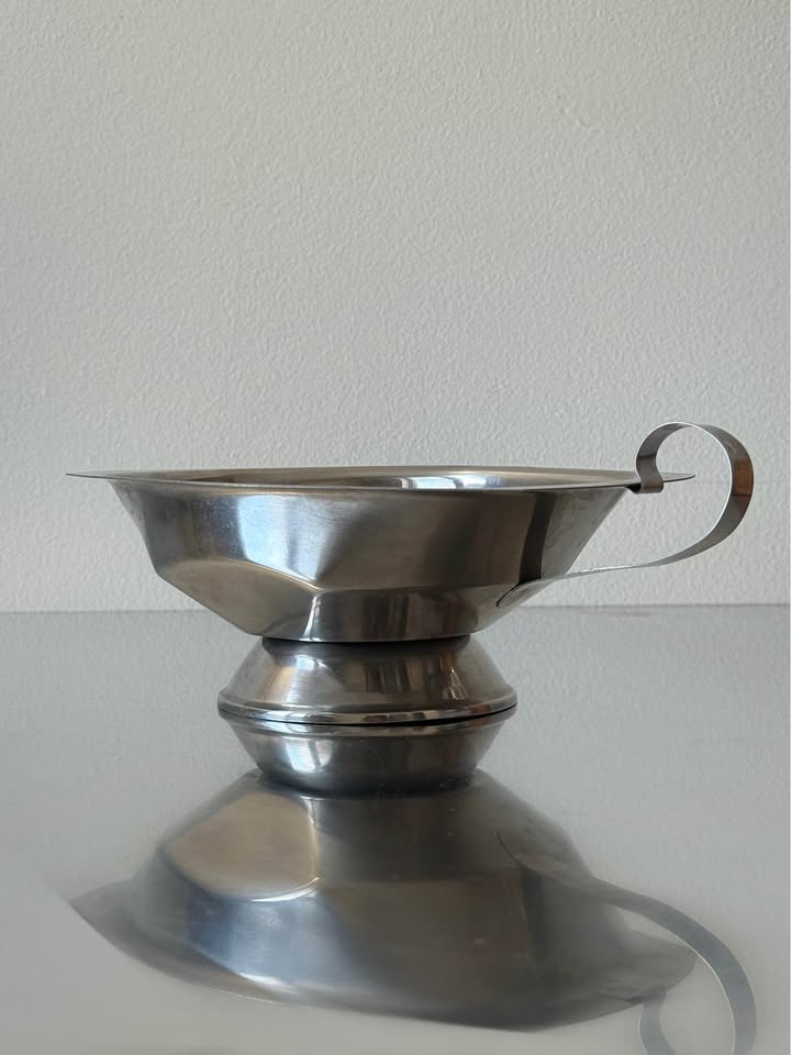 Vintage Stainless Steel Saucer Service Plate