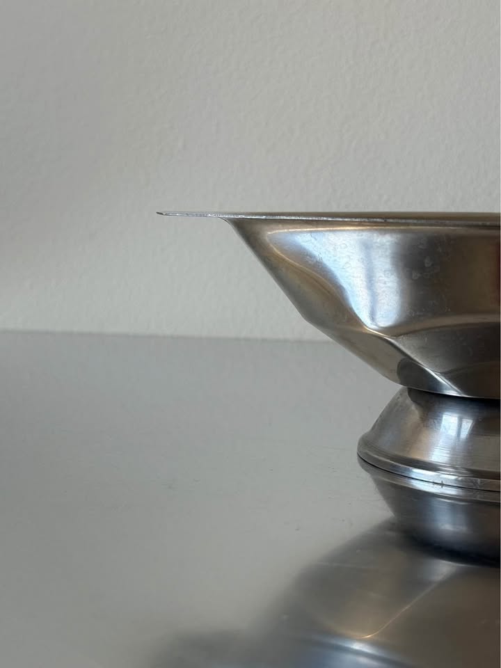 Vintage Stainless Steel Saucer Service Plate