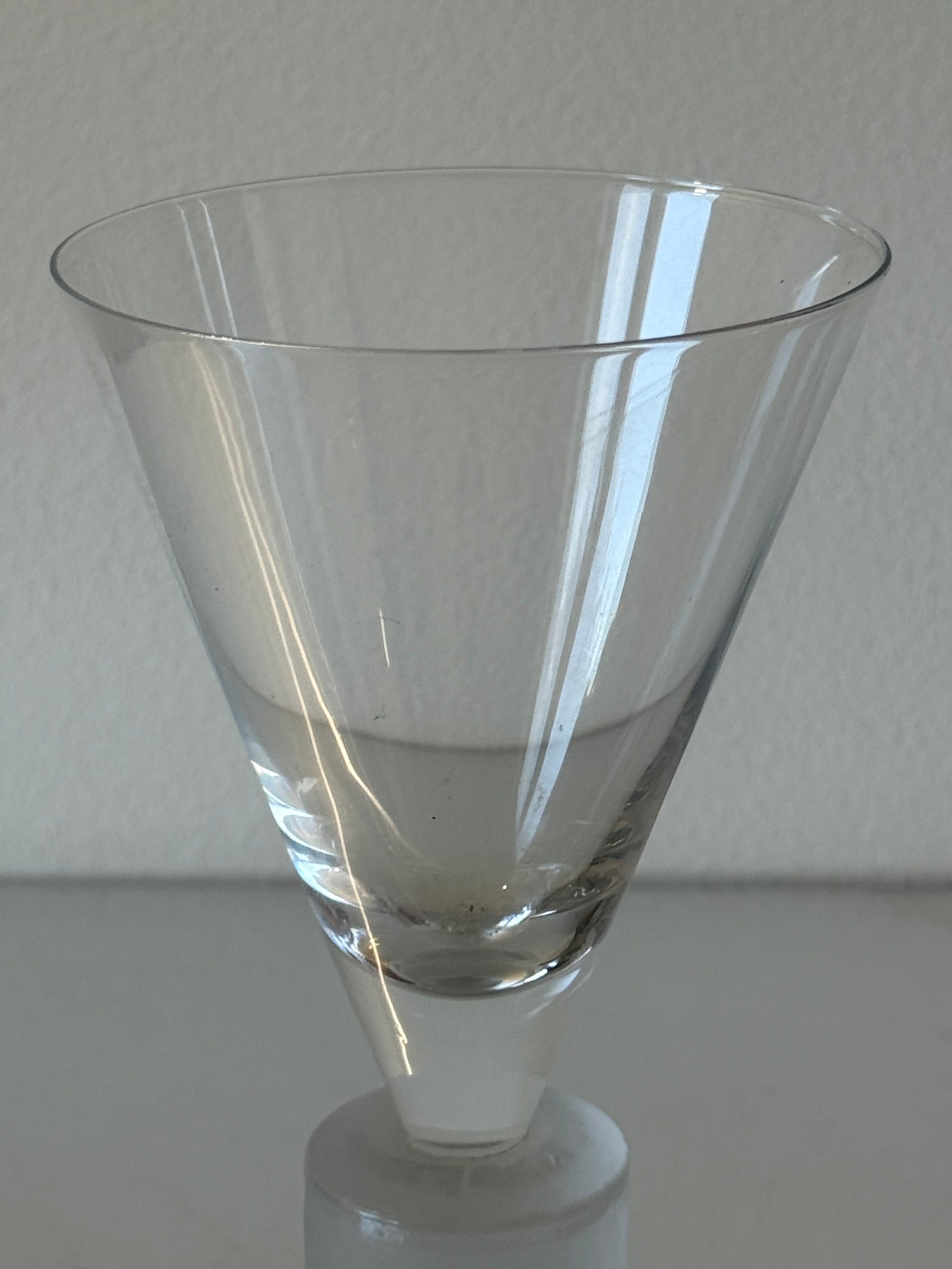 Heavy Crystal Post Modern Martini Glass
