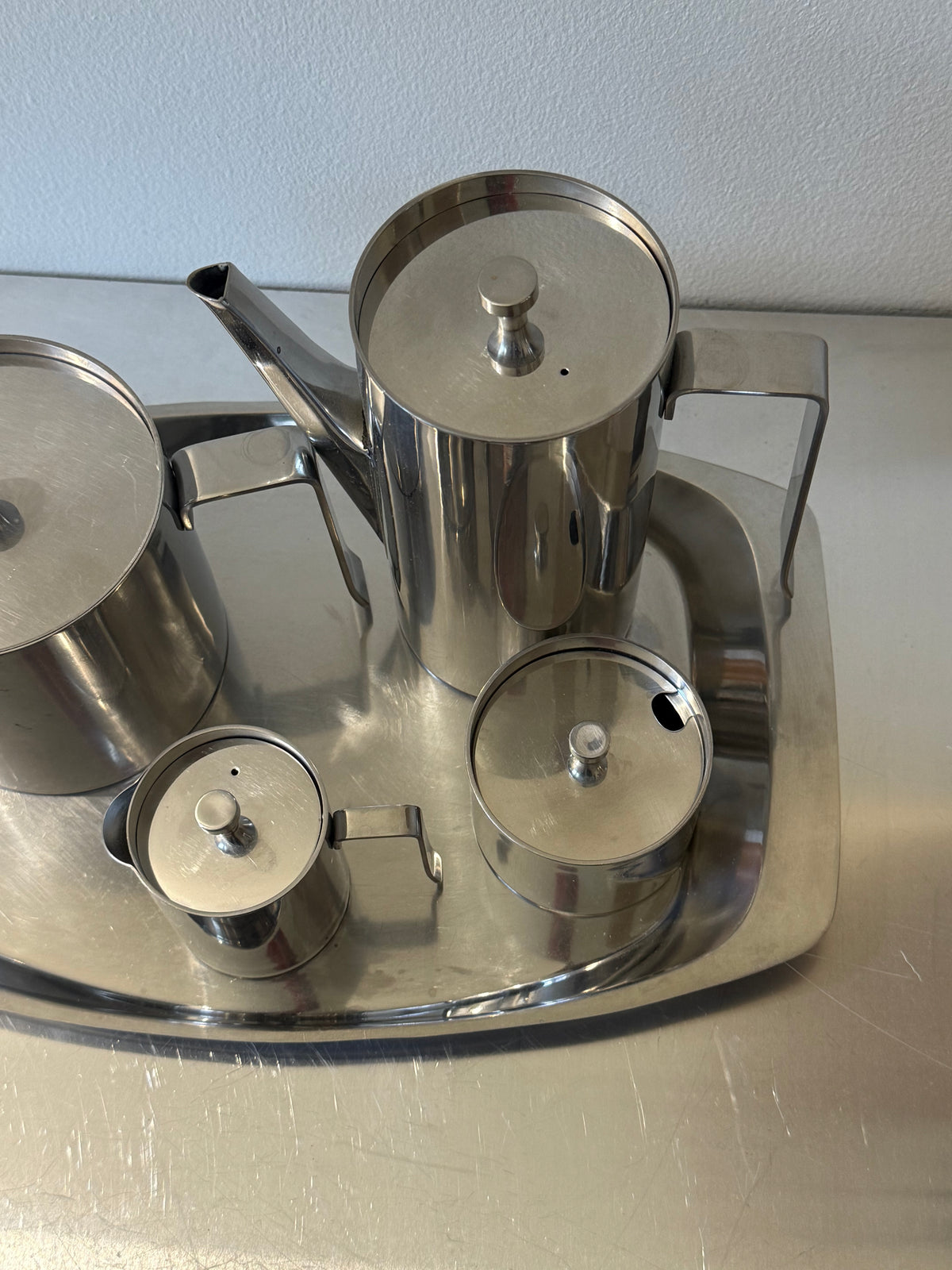 Modernist Stainless Coffee Set