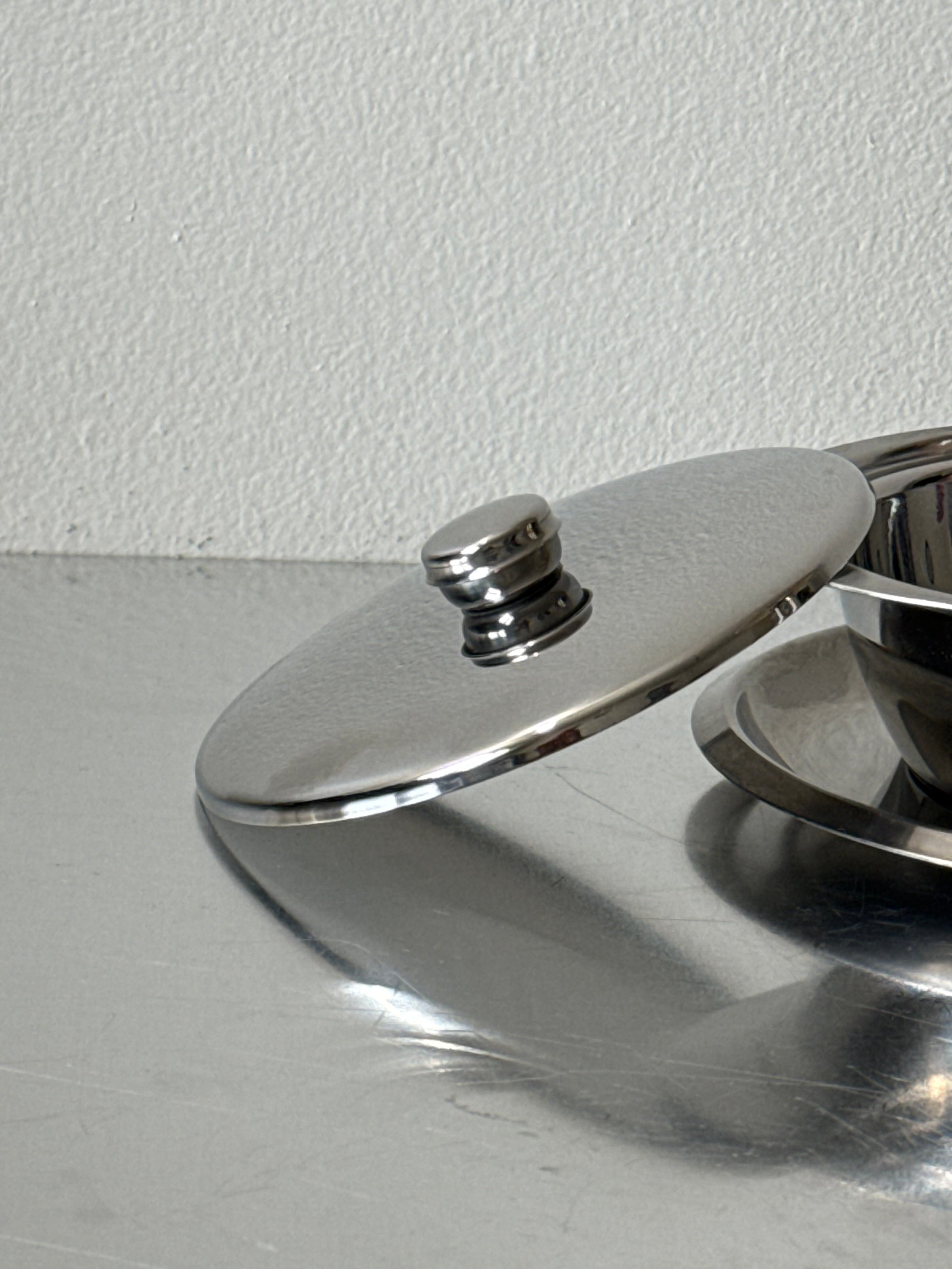 Vintage Stainless Steel Butter Dish
