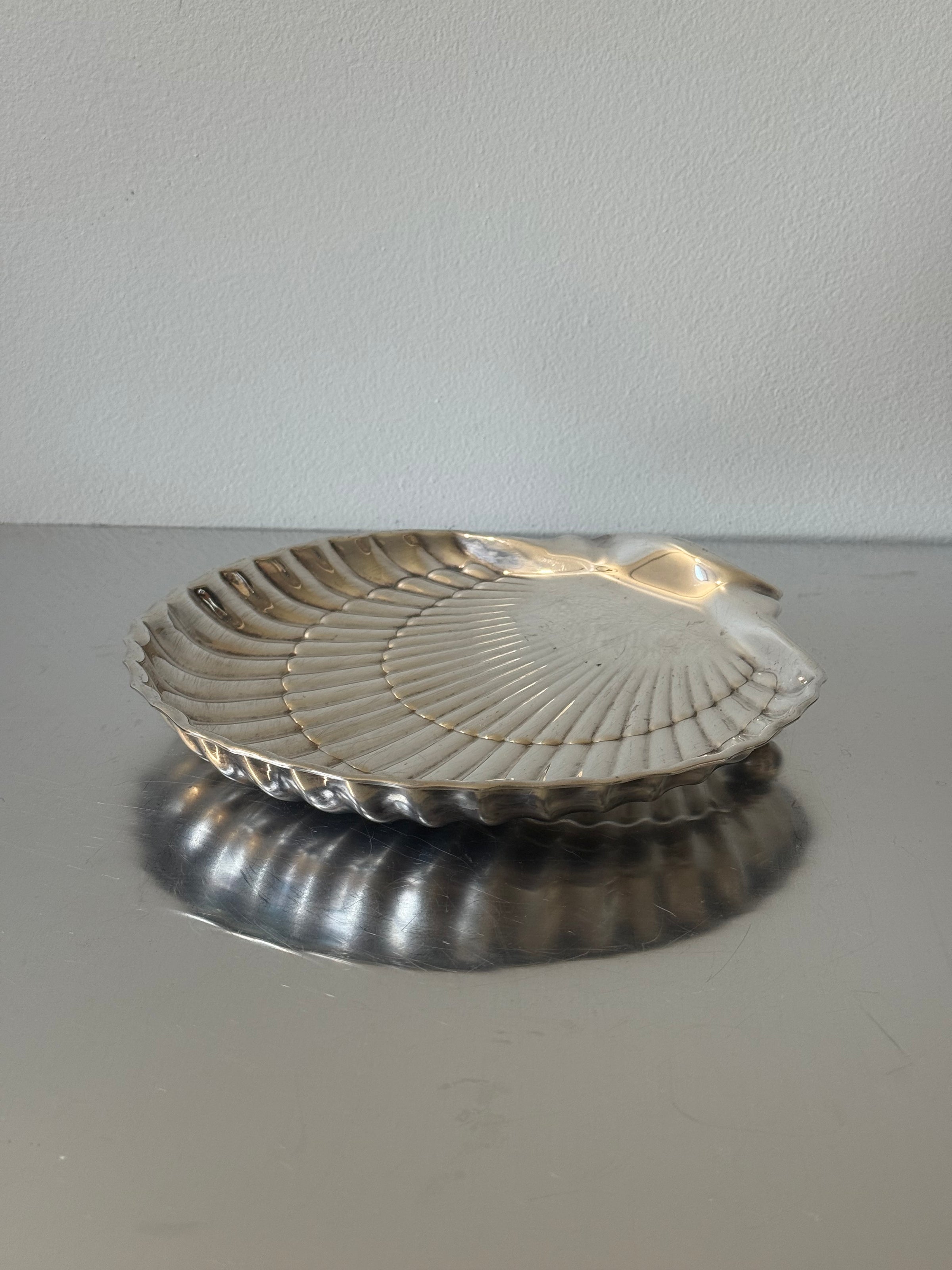 Birks Sterling Silver Footed Scalloped Shell Dish