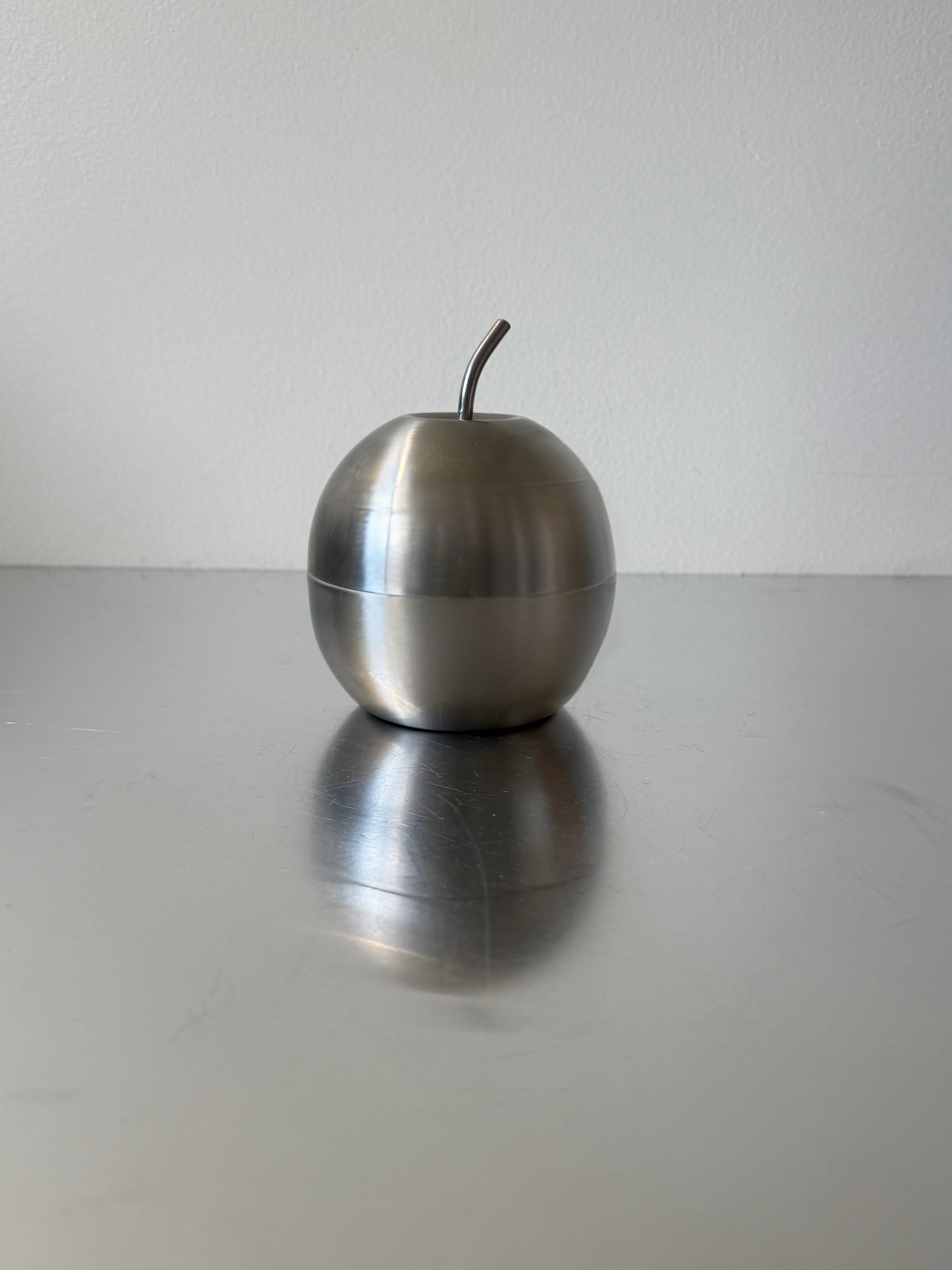 Vintage Morinox Italian Stainless Steel Apple Shaped Sugar Dish