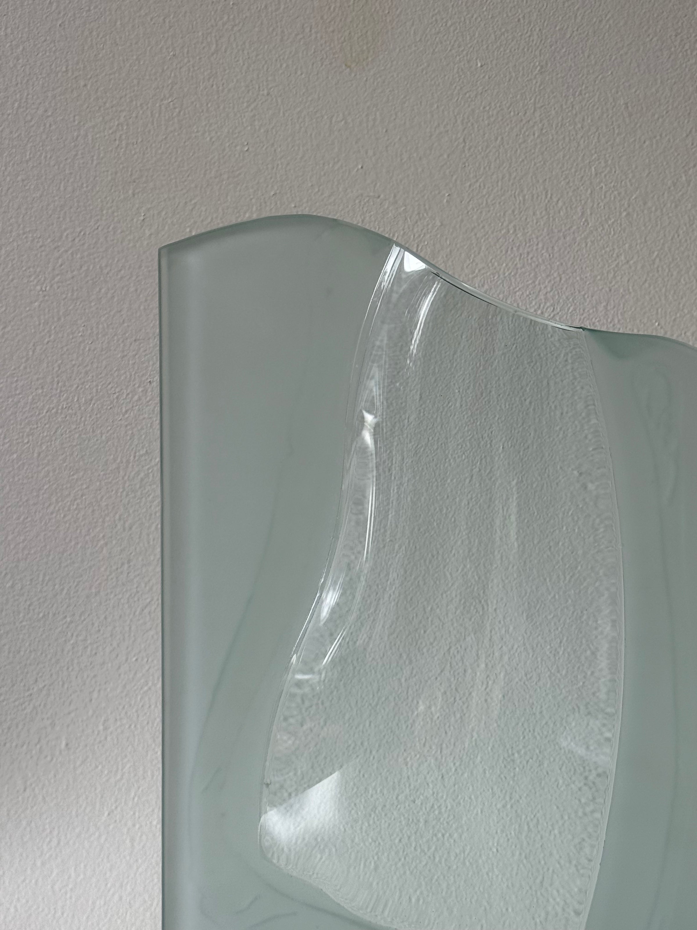 Modern Art Frosted Blue Glass Vase