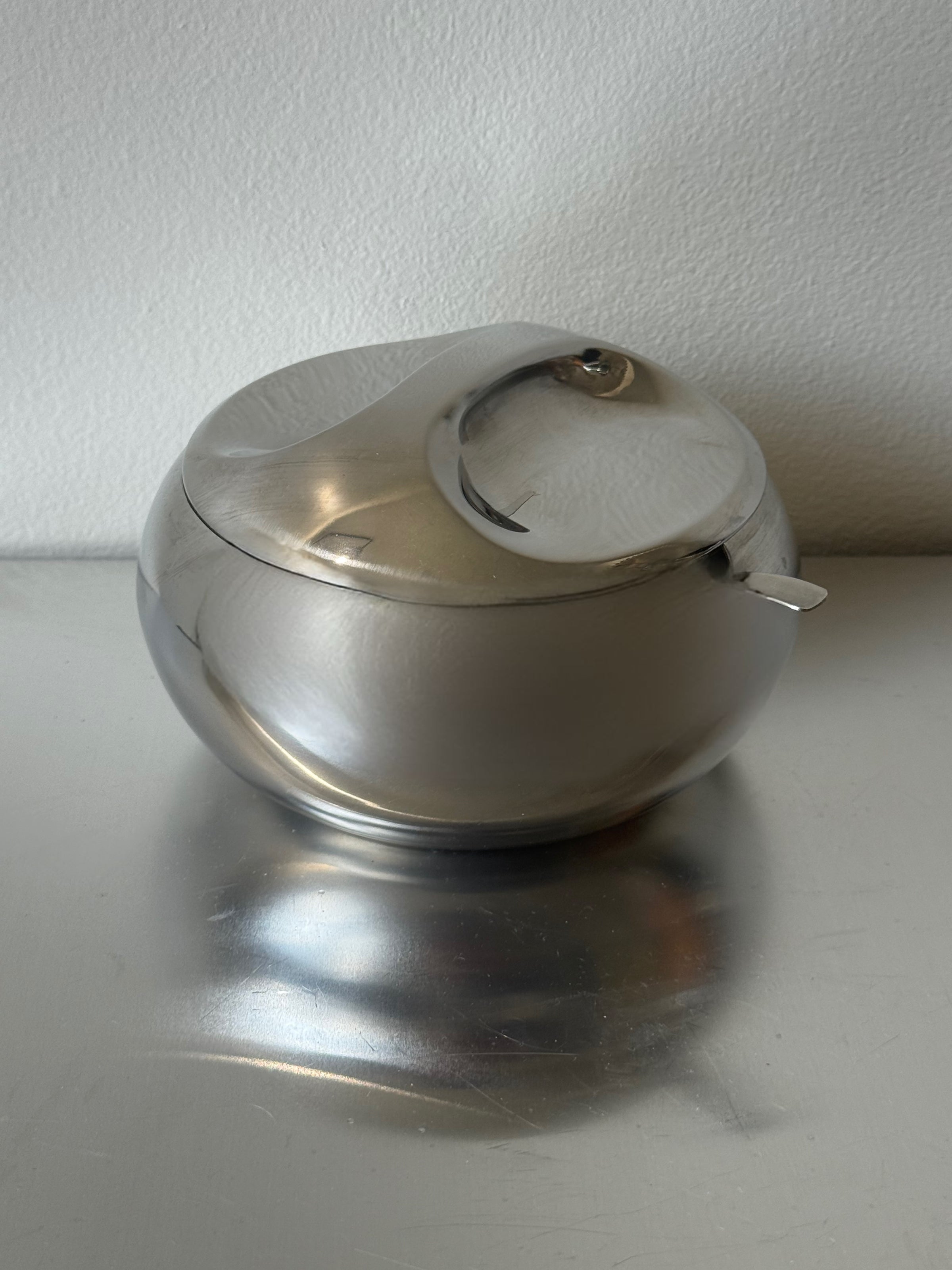 Stainless Steel Sugar Dish with Spoon