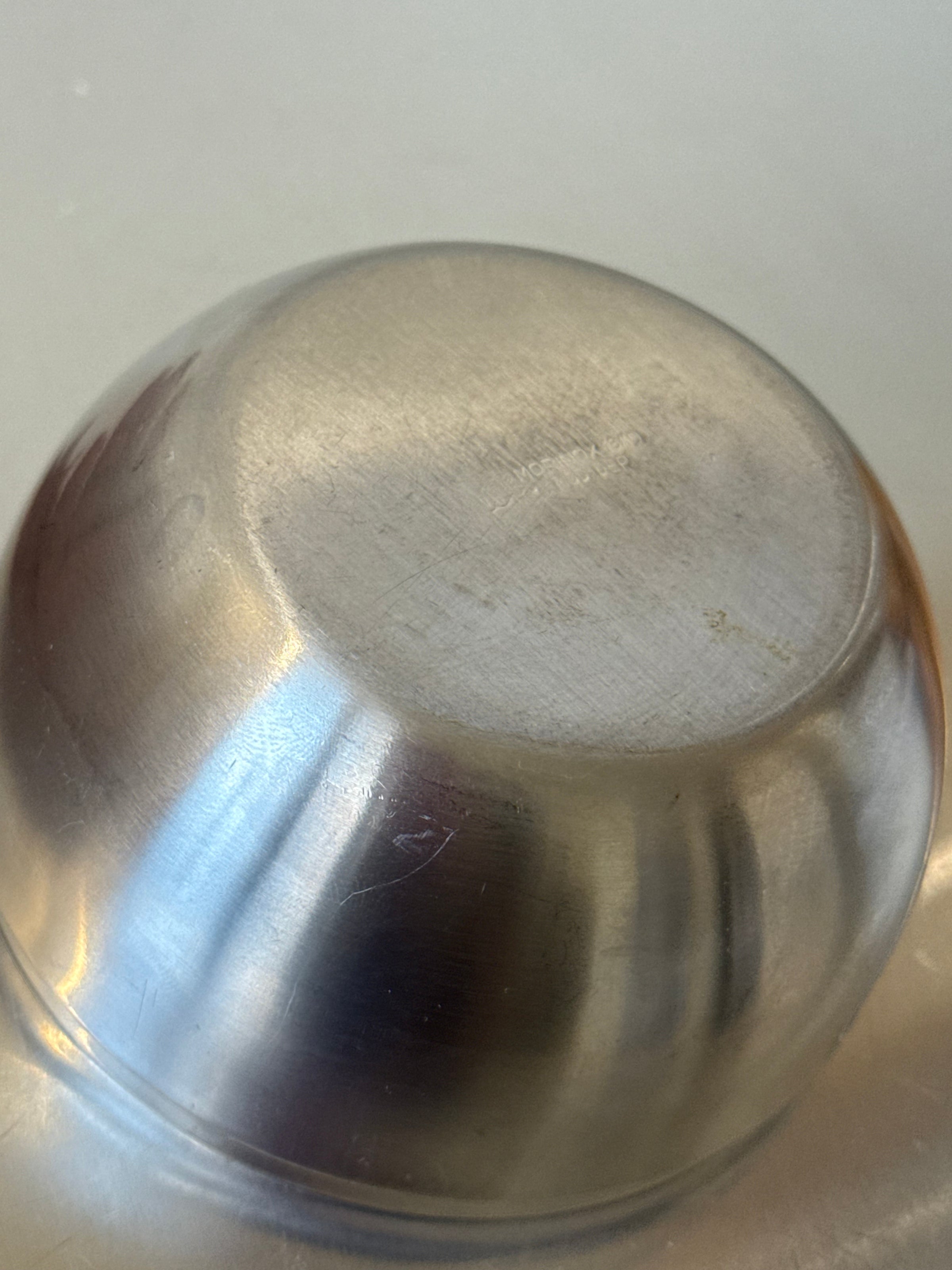 Vintage Morinox Italian Stainless Steel Apple Shaped Sugar Dish