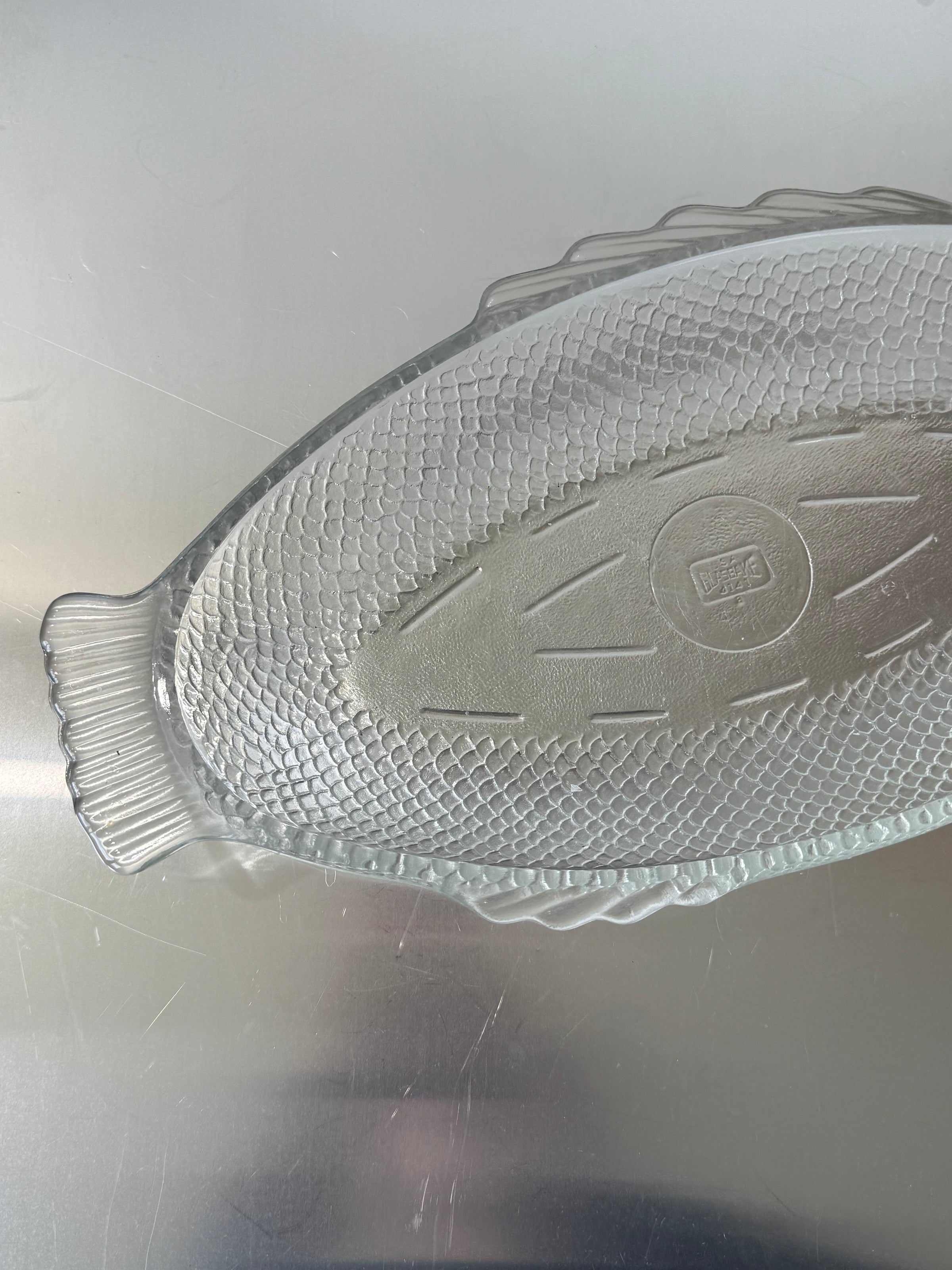 Vintage Fish Service Glass Plate