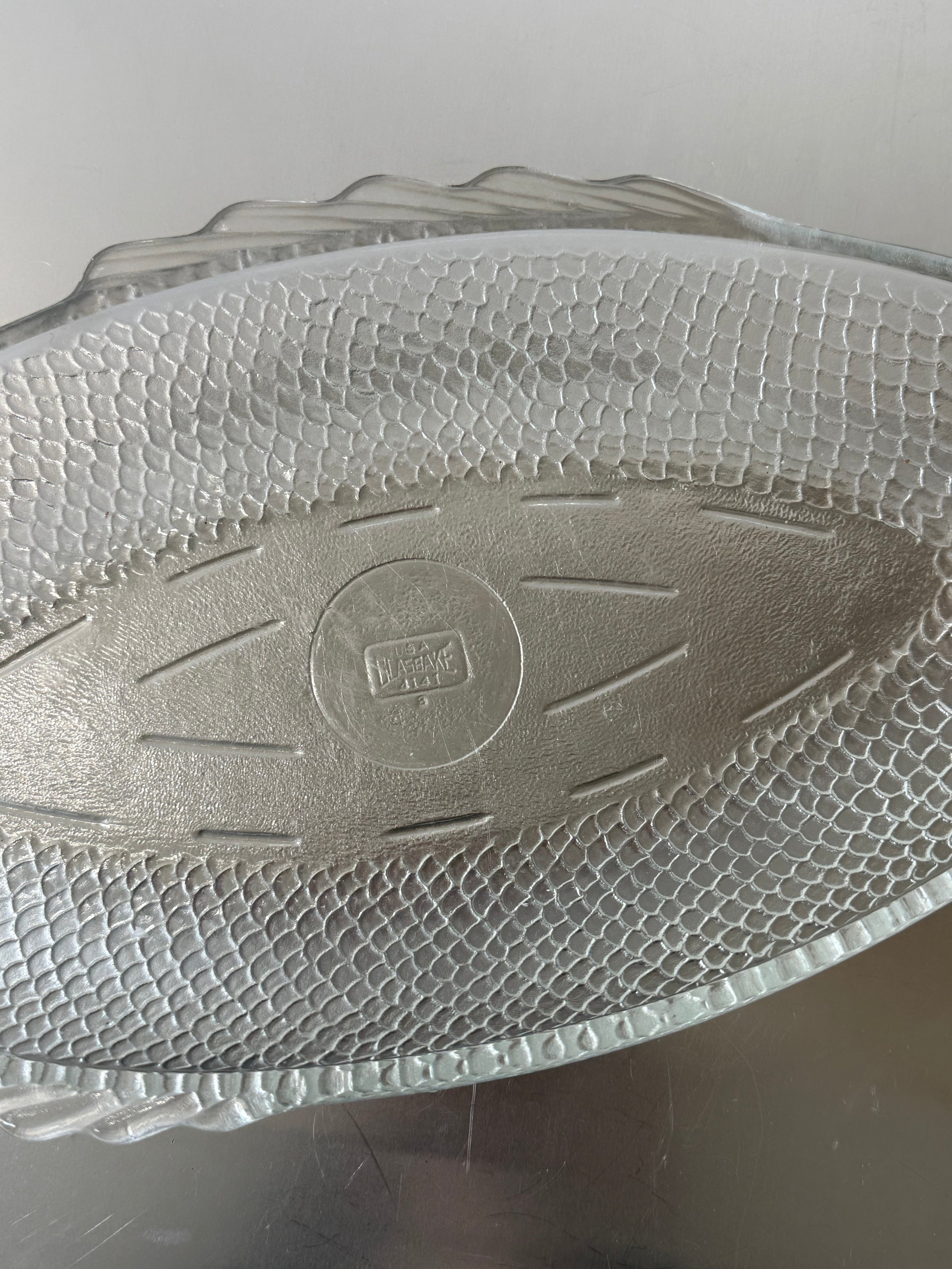 Vintage Fish Service Glass Plate