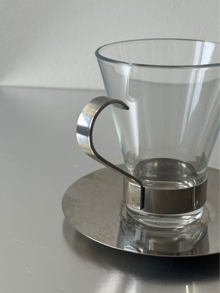 Set of 2 Bormioli Rocco Tall Coffee Glasses